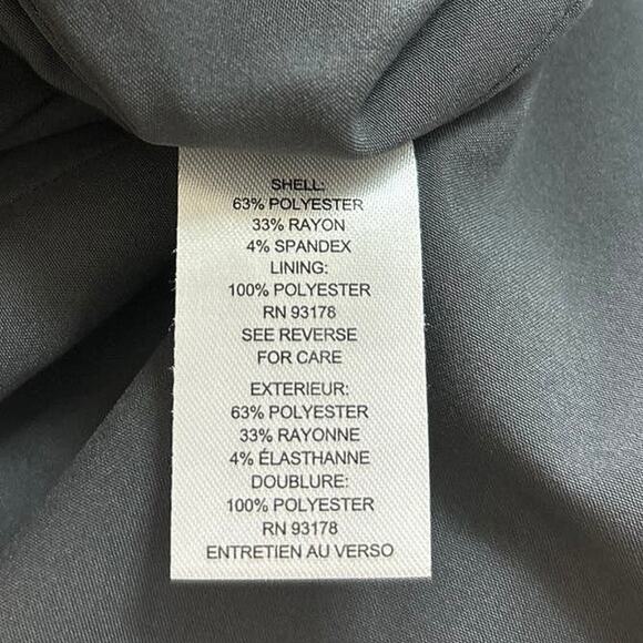 NEW Tahari $118 Gray Black Short Sleeve Zip Work Career Mini Sheath Dress Sz 8 - Picture 11 of 11